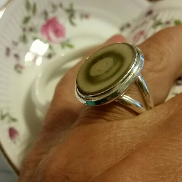 🆕️ Imperial jasper ring 925 sterling silver 9 - Picture 1 of 5